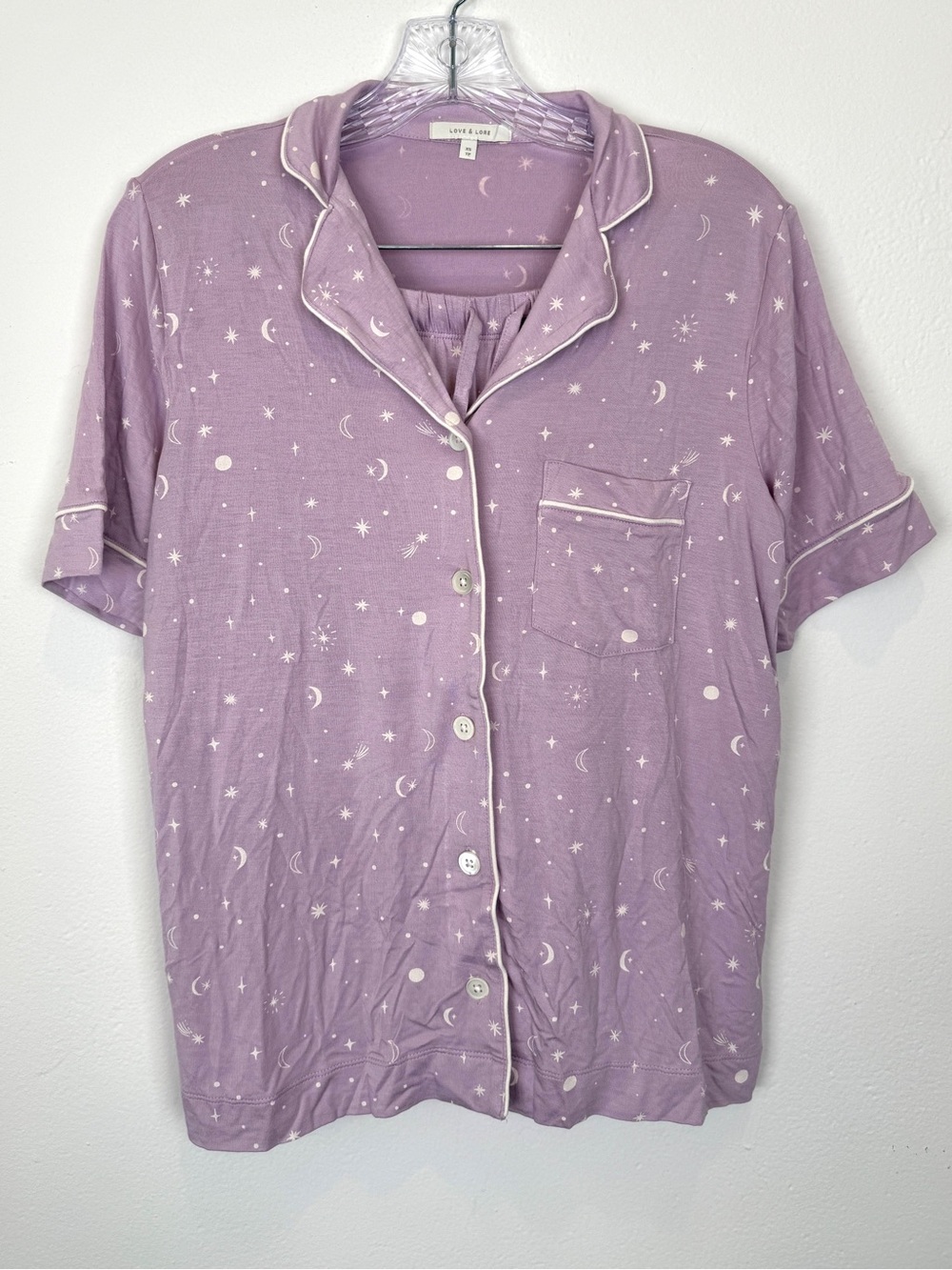 Love & Lore NWT Lavender Celestial Pajama Set XS